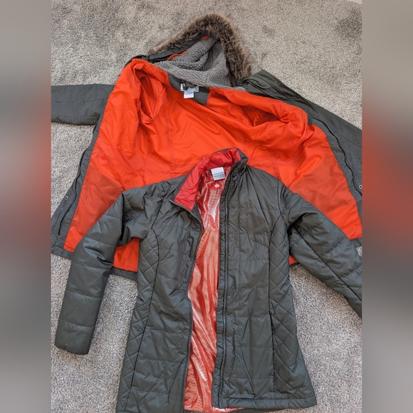 Columbia Interchange Omni-Heat 3-in-1 Parka Jacket Women’s Small Gray Ski/Winter - Picture 4 of 5